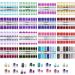 Self-Adhesive Nail Film - 14 Glitter Gradient Sheets (196 PCs) | Nail Art Stickers Manicure Set with Nail Files & Rubber Shaver for DIY Decoration - Buy Online on GoSupps.com