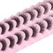 wiwoseo Eyelashes Natural Wispy Fluffy Faux Mink Lashes Natural Extension Styles 15MM 16MM False Eyelashes Fluffy Volume Lightweight Reusable 2 Styles Mixed 10 Pairs Pack