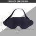 Premium 3D Contoured Sleeping Eye Mask for Men & Women - Block Light Soft Comfort Blindfold for Travel Yoga & Naps - Buy Online on GoSupps.com