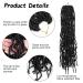 Aomig 21 PCs 18 Inch Synthetic Earthworm Fake Hair Extensions - Goddess Gypsy Braids Passion Twists for Cosplay & Masquerade Parties - Black - Buy Online on GoSupps.com