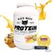 Worldwide Nutrition Bundle, 2 items: Black Magic Multi-Source Protein Powder - Whey, Egg Albumin Enzymes, Micellar Casein & MCTs - Bodybuilding -Blueberry Muffin Flavor - 2 LB & multi-purpose keychain
