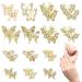 28 Pcs Butterfly Nail Charms 3D Nail Diamonds Rhinestones Gold Butterfly Charms for Nails Nail Jewelry Charms Butterflies Decor for Nails DIY Art Design