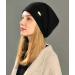 Jaxmonoy Cashmere Slouchy Knit Beanie Hat for Women - Winter Soft Warm Black Skull Cap - Buy Online on GoSupps.com