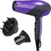 Damage Protection Hair Dryer with Ceramic + Ionic + Tourmaline Technology,Purple, 3 Piece Set Purple Standard