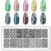 KAAGEE 5Pcs Geometry Nail Stamping Plates Set with Stamper and Scraper - Nail Art Design Template for Unique Nail Designs - Buy Online on GoSupps.com