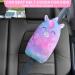 Unicorn Castle Seatbelt Pillow - Kids Car Seat Head Support & Strap Cover in Blue Purple - Buy Online on GoSupps.com
