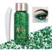 Body Glitter Gel Face Glitter Mermaid Chunky Glitter Hair Glitter Body Festival Glitter Eyeshadow Sequins Glitter for Face Body Eye Hair Nails Makeup Long Lasting Sparkling(GreenNew) 109#GreenNew