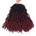 14 Inch Goddess Faux Locs Crochet Hair 6 Packs/Lot - Soft Gypsy Locs Wavy Crochet Braids Dreadlocks - 3 Tone Curly Wavy Twist Braiding Hair Extensions - African Roots Braid - 1B/99j/530 - Buy Online on GoSupps.com