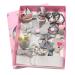 Girls Hair Accessories Gift Set HQCM 18 Pieces Children Hair Clips Set for Christmas Birthday Gift with Hairpins Ropes Bows Ties Barrettes Head Ornaments Silk Ribbon(Grey)