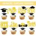 8th Grade Grad Cupcake Toppers Gold Glitter 8th Grade Graduation Party Decorations 2023 Boy Girl Kids Eighth Grade Graduation Party Decorations Supplies - Buy Online on GoSupps.com
