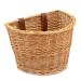 Prosource Wicker Bike Basket Front Cargo for Women and Men, Fits Most Bikes, Beach Cruiser, Stationary Bike, Ebike, Road Bike, Black Light Brown Cargo
