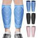 Calf Compression Sleeves for Women & Men 2 Pack Elastic Calf Support Footless Socks Ventilation Calf Brace for Pain Relief Sports Recovery Cycling Travelling Gym Calf Guards (Blue M) M Blue
