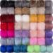 SIQUK 50 Pieces Faux Fur Pom Pom Fluffy Pom Pom Balls with Elastic Loop Faux Fox Fur Pom Pom for Hats Beanie Shoes Scarves Gloves Bags Accessories (25 Colors  2 Pcs Per Color) Bright color