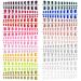 912 Pieces Colorful Short False Nails Square EBANKU Fake Nail Full Cover Artificial Acrylic Nails Tip Press on Nails for Women Girls DIY Nail Art Design (38 Colors)