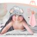 Bibykivn Baby Hooded Towel & Washcloth Set - Soft Bath Towels for Newborns & Children 0-3 Years Gray with Cute Ears - Buy Online on GoSupps.com