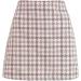 Elegant Women's Short Winter Skirt - High Waist Cord Ruffle Mini Skirt - A-Line Wrap Dress - Pink - Buy Online on GoSupps.com