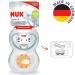 NUK Space Pacifier Set | BPA-Free Silicone | Extra Ventilation for 18-36 Months | Zebra & Sun Design | 2 Pieces for 18m+ Standard Green - Buy Online on GoSupps.com