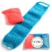K-CHIC Premium Hand Crochet Korean Exfoliating Cloth Mitt - Large Italy Bath Towel Long Exfoliating Back Washcloth Body Scrubbing Scrub Washcloths Mitten Handmade Double Layered Loofah (2pack)