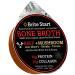 Brite Start Bone Broth - Beef + Mushrooms - Porcini, Shitake, Lions Mane - 4 Count - Keto Friendly Concentrate - 16g Collagen 20g Protein -Made from Organic Grass Fed Beef Bones- Single Serve Packets Beef + Mushrooms 1.25 Ounce (Pack of 4)