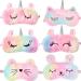 SATINIOR Unicorn Sleep Mask Rainbow Eye Mask Plush Eye Cover Bunny Blindfold Cat Sleep Eye Cover Soft Funny Sleeping Eye Shade Unicorn Sleeping Masks for Girls Kids Adults Travel 6 Count (Pack of 1)
