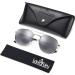 Bifocal Aviator Sun Readers 1.0D Reading Sunglasses | UV400 Grey | Women Men - Buy Online on GoSupps.com