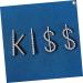 HONMEET 1 Set Kiss Hairpin Letters Bobby Hair Jewelry Metal Hair Claw Hair Clips for Women Hair Accessories Hair Pin Rhinestone Hair Crystal Bobby Rhinestones Hair Piece Child Girl - Buy Online on GoSupps.com