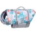 Vivaglory Ripstop Dogs Rescue vest For Small Medium Boat Dog Wallpage with improved buoyancy & visibility leaf blue L: 63-78cm (chest circumference) Leaf blue