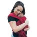 Baby Wrap Sling Organic Stretchy Premium Carrier | UK/EU Safety Tested | Made in UK by Joy and Joe | Suitable from Birth to 16Kg | with Hat Bag and Full Colour Instruction (Maroon)