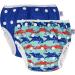 Pink & Blue 2-part swimming diaper Swimming pants Baby and reusable swimming trunks for boys and girls (4.5-16 kg or 7-20.5 kg) environmentally friendly for the fur (crocodile-l) Krokodil L (2-pack)