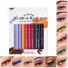 12 Colors Waterproof Eyeliner Set - Matte Eyebrow Pencil Eyeshadow Pen & Lipstick | Durable & Colorful Makeup - Buy Online on GoSupps.com
