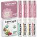 8-Pack Lip Balm Set with 4 Pink Tinted Balms & USDA Organic Flavors Includes Pink Peppermint Raspberry Vanilla and Coconut Moisturizing & Nourishing Lip Care