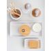 Full Circle Keep It Clean Toothbrush Holder with Bamboo Accent - White - Buy Online on GoSupps.com