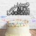 Cakeshop Cake Decoration Pack | Congratulations Wedding Premium Double Sided Glitter Card Cake Topper & 25g Party Pack of Cake Sugar Sprinkles for your Celebration | Custom Name Cake Decoration Black Prime Glitter Card: Black - Buy Online on GoSupps.com