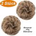 Jjstar 2-Piece Hair Part with Rubber Band - Dutt Hair Tie for Women & Girls | Messy Bun Hair Extensions in Brown & Blonde Mix - Buy Online on GoSupps.com