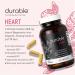 Durable Heart Extra-Strength Bergamonte & Olive Leaf Extract - 1 000 mg Natural Heart Supplements for Healthy Cholesterol Support - Non-GMO Vitamin C - Made in USA - 60 Count - Buy Online on GoSupps.com