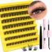 Lash Clusters Kit DIY Eyelash Extensions Kit Cluster Lashes Natural Look Lash Bond and Seal Strong Hold Individual Lashes Tweezers False Eyelashes by ALICE A19