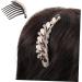 Angoily Hair Combs for Women Rhinestone Barrettes for Women Rhinestone Headpiece Pearl Hair Accessories Pearl Headpiece Hair Accessory for Women Plastic Women's Leaf Full Diamond - Buy Online on GoSupps.com