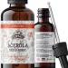 Acerola Tincture (Vitamin C) Organic Acerola Extract (Malpighia Glabra) Dried Berry for Blood Heart Arteries Non-GMO in Cold-Pressed Organic Vegetable Glycerin Florida Herbs Supplements 2 Fl Oz (Pack of 1)