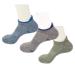 By The Clique 3 Pairs of Premium Terry Cotton Towel Bottom Sport Ankle Socks With Tab | Retro Style With Modern Day Fit.| Arch Support Cushioned and Durability | Set of 3 - Blue Gray and Green