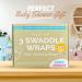 Juicy Bumbles 100% Cotton Swaddle Blanket Set for Newborn Baby Boy and Girl - Stars and Clouds Design - 3 Pack - Baby Essentials 0-3 Months - Buy Online on GoSupps.com