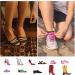 10 Pairs Women's Toe Topper Socks with Padding - Non-Skid Bottom & Metatarsal Cushions - Nude & Black - Buy Online on GoSupps.com