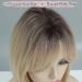 Morichy Large Base Ombre Blonde Hair Topper 12 Inch for Thinning Hair - Synthetic Wiglets for Women - Mix Blonde with Dark Root - Buy Online on GoSupps.com