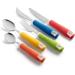 Special Supplies 5-Piece Adaptive Utensils Set - Non-Weighted, Non-Slip Handles for Hand Tremors, Arthritis, Parkinson's, Elderly Use - Stainless Steel Knife, Rocker Knife, Fork, Spoons - Colored - Buy Online on GoSupps.com