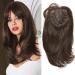 Hair Toppers for Thinning Hair 18inch Hair Pieces for Women 6.5X6.5 Inch Hair Topper Adding Extra Hair Volume Natural Straight Hair Piece Super Soft Feel Like Real Hair Natural Dark Brown