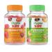 Lifeable Probiotic 2 Billion CFU Kids + Turmeric Curcumin Kids Gummies Bundle - Great Tasting Vitamin Supplement Gluten Free GMO Free Chewable Gummy
