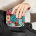 Menstruation Pad Bag with Zipper | Stylish Women's Tampon & Napkin Bag in Sweet Donut Pink & Green - Buy Online on GoSupps.com