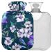 NAANLE hot water bottle with reference Magic Tropical Flowers Transparent hot water bottle Heat bottle for back pain relief handfoot warmer neck hot and cold therapy 2l