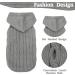 PUPTECK Winter Sweater Coat for Small Dogs & Cats - Soft Knitwear for Cold Weather - Grey - M Size - Buy Online on GoSupps.com