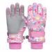 Durio Ski Gloves Children Gloves Children Waterproof Winter Shoes Girls Boys Children Gloves Pink 4-6 Years