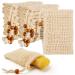 NICEMOVIC 40 Pack Soap Bags Mesh Exfoliating Natural Sisal Fiber Soap Pouch Soap Saver Bags with Drawstring for Bath Massaging and Shower Use